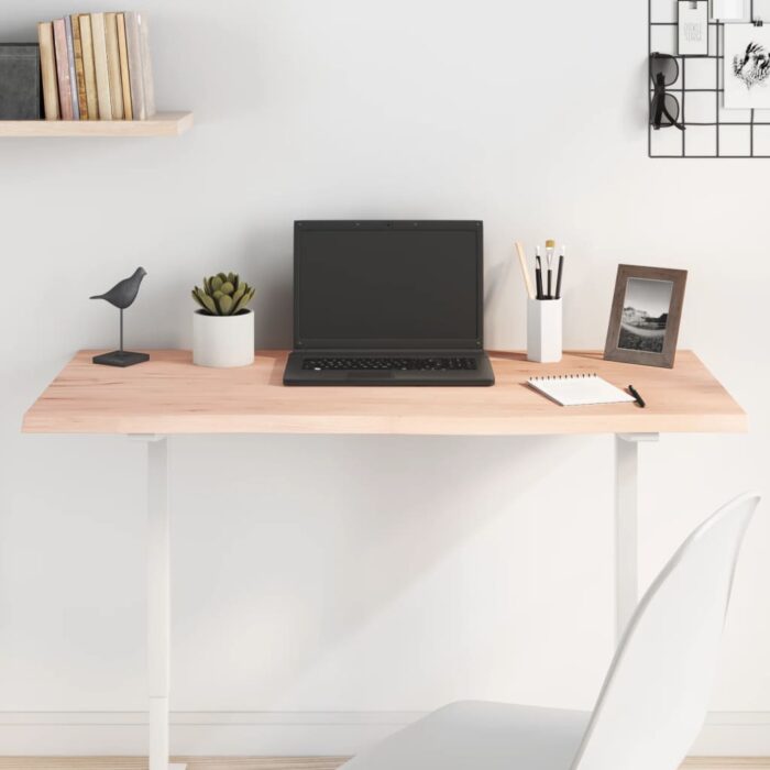 Dessus de table 100x40x2 cm bois de chêne massif non traité – Image 1