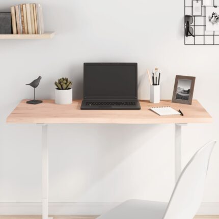 Dessus de table 100x60x2 cm bois de chêne massif non traité