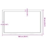 Dessus de table 100x60x(2-4) cm bois de chêne massif non traité – Image 7