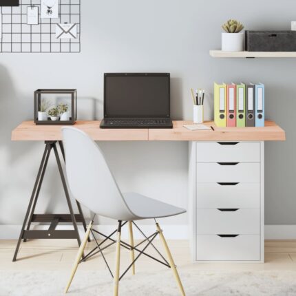 Dessus de table 140x60x(2-6) cm bois de chêne massif non traité