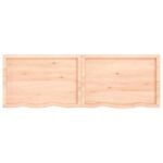 Dessus de table 180x60x(2-6) cm bois de chêne massif non traité – Image 5