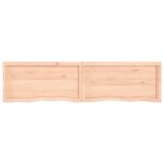Dessus de table 220x50x(2-6) cm bois de chêne massif non traité – Image 5