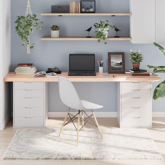 Dessus de table 220x50x(2-6) cm bois de chêne massif non traité – Image 1