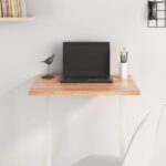 Dessus de table marron clair 60x40x2 cm bois chêne traité