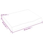Dessus de table marron clair bois chêne massif traité – Image 3