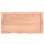 Dessus de table marron clair bois chêne massif traité – Image 4