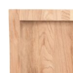 Dessus de table marron clair bois chêne massif traité – Image 6