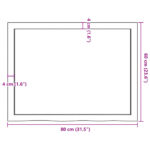 Dessus de table marron clair bois chêne massif traité – Image 7