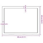 Dessus de table marron clair bois chêne massif traité – Image 7