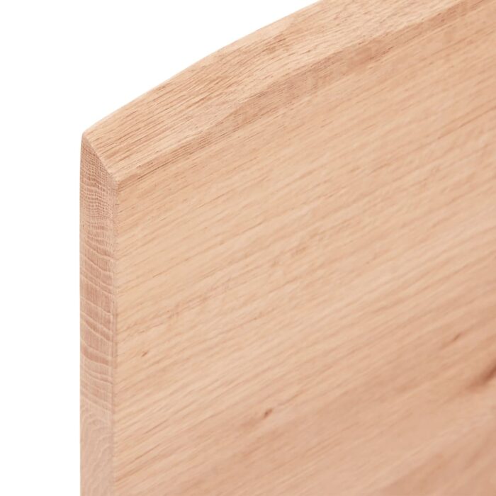 Dessus de table marron clair 100x50x2 cm bois chêne traité – Image 2