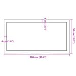 Dessus de table marron clair bois chêne massif traité – Image 7