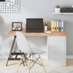 Dessus de table marron clair bois chêne massif traité