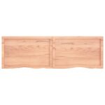 Dessus de table marron clair bois chêne massif traité – Image 5