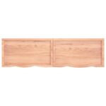 Dessus de table marron clair bois chêne massif traité – Image 5