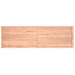 Dessus de table marron clair bois chêne massif traité – Image 8