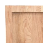 Dessus de table marron clair bois chêne massif traité – Image 7
