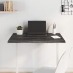 Dessus de bureau marron foncé 80x60x2 cm bois chêne traité