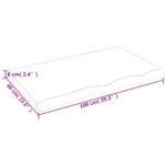 Dessus de table marron foncé bois chêne massif traité – Image 3