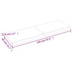 Dessus de table marron foncé bois chêne massif traité – Image 4