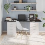 Dessus de table marron foncé bois chêne massif traité