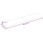 Dessus de table marron foncé bois chêne massif traité – Image 4