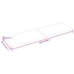 Dessus de table marron foncé bois chêne massif traité – Image 4