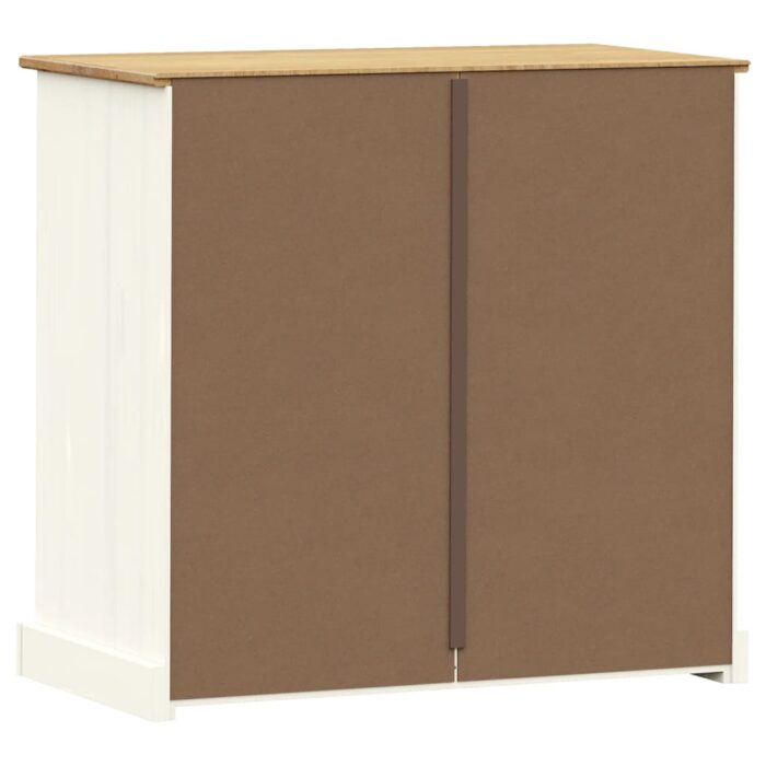 Commode VIGO blanc 80x40x76 cm bois massif de pin – Image 5