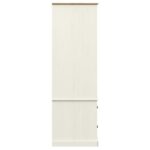 Garde-robe VIGO blanc 90x55x170 cm bois massif de pin – Image 4