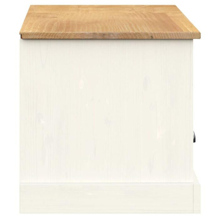 Meuble TV VIGO blanc 156x40x40 cm bois massif de pin – Image 4
