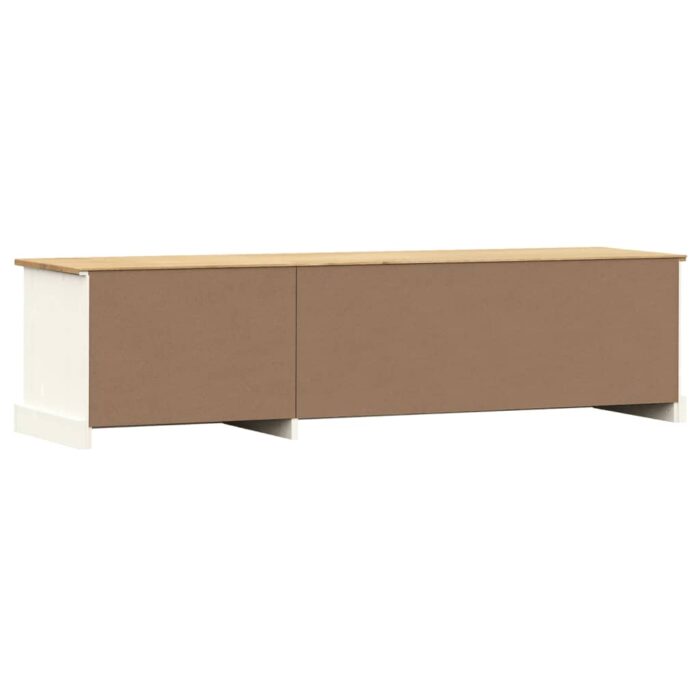 Meuble TV VIGO blanc 156x40x40 cm bois massif de pin – Image 5