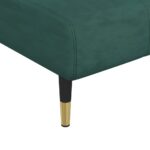 Chaise longue vert foncé velours – Image 5