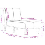 Chaise longue vert foncé velours – Image 7