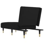 Chaise longue noir velours – Image 3