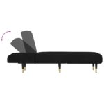 Chaise longue noir velours – Image 4