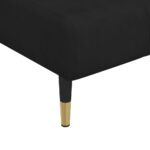 Chaise longue noir velours – Image 5