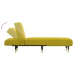 Chaise longue jaune velours – Image 4