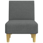 Chaise longue gris foncé tissu – Image 2