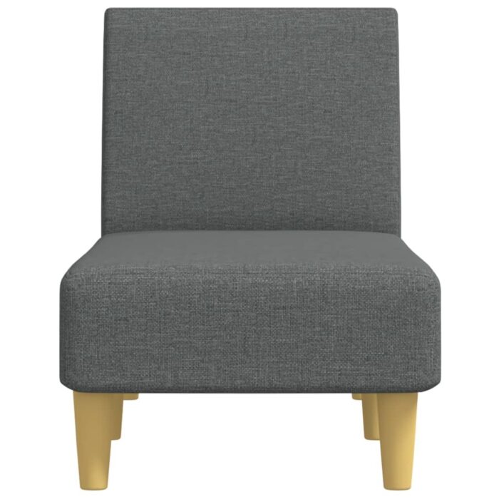 Chaise longue gris foncé tissu – Image 2