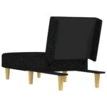 Chaise longue noir tissu – Image 3