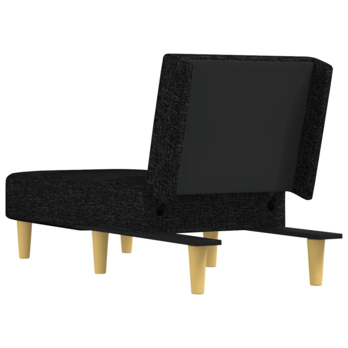 Chaise longue noir tissu – Image 3