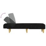 Chaise longue noir tissu – Image 4