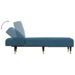 Chaise longue bleu velours – Image 4
