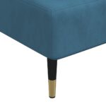 Chaise longue bleu velours – Image 5