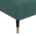 Chaise longue vert foncé velours – Image 5