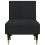 Chaise longue noir velours – Image 2