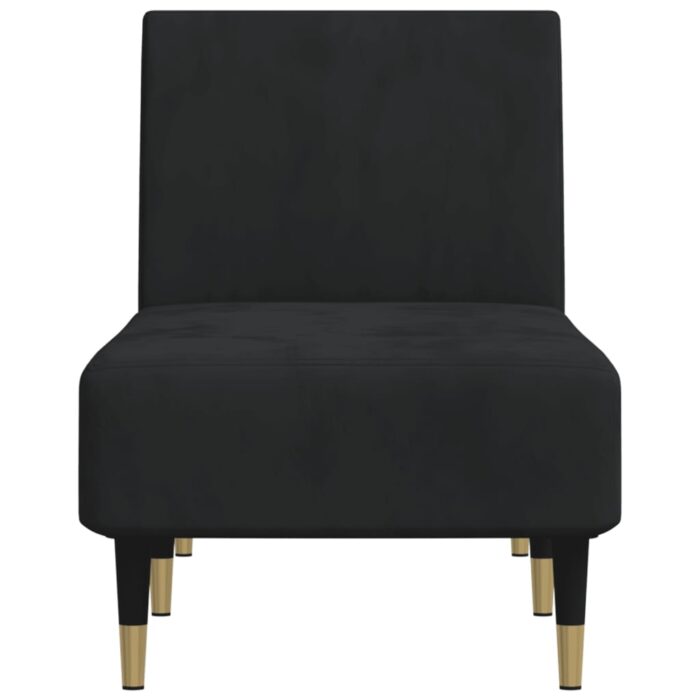 Chaise longue noir velours – Image 2