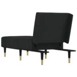 Chaise longue noir velours – Image 3