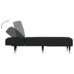 Chaise longue noir velours – Image 4