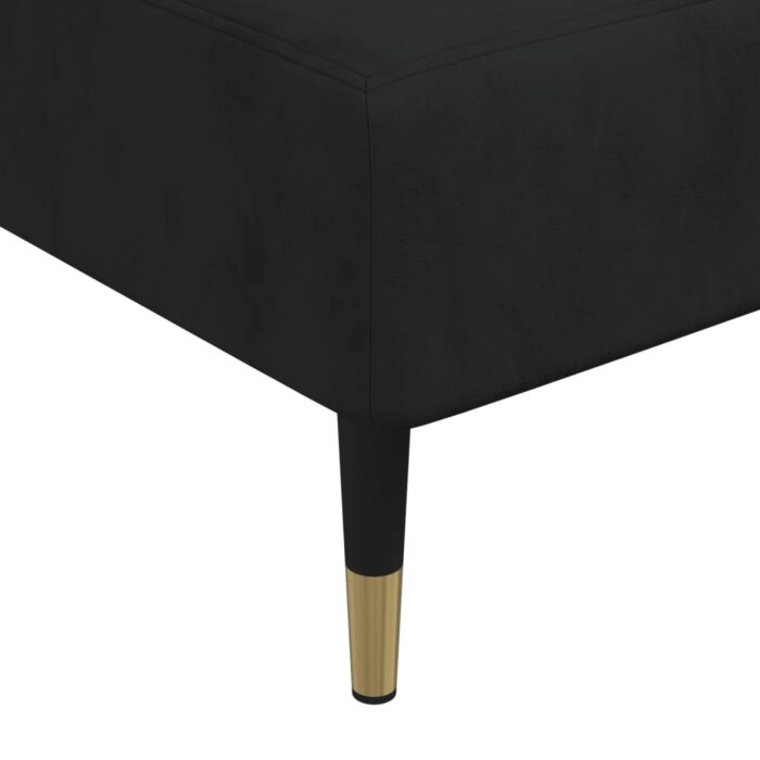 Chaise longue noir velours – Image 5