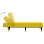 Chaise longue jaune velours – Image 4